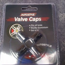 Aluminium Valve Caps 4 Pack – Black – AVCBLK