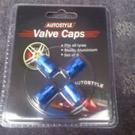 Aluminium Valve Caps 4 Pack – Blue – AVCBLU