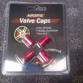 Aluminium Valve Caps 4 Pack – Red – AVCD