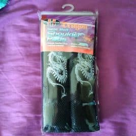 Aunger Silver Dragon Seat Belt Shoulder Pads Buddies Pair